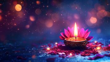 AI generated Beautiful background for Diwali party advertising photo