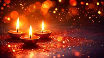 AI generated Beautiful background for Diwali party advertising photo