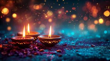 AI generated Beautiful background for Diwali party advertising photo