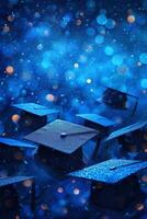 AI generated Beautiful background for graduation party advertising photo
