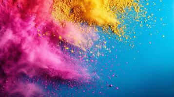 AI generated Beautiful background for Holi party advertising photo