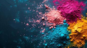 AI generated Beautiful background for Holi party advertising photo