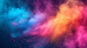 AI generated Beautiful background for Holi party advertising photo