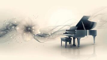AI generated Beautiful background for piano concert extensions advertising photo