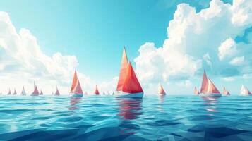 AI generated Beautiful background for Regatta advertising photo