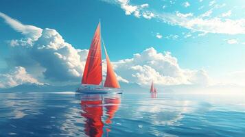 AI generated Beautiful background for Regatta advertising photo