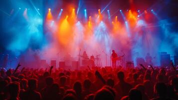AI generated Beautiful background for rock concert extensions advertising photo