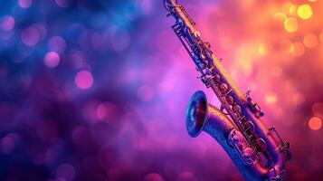 AI generated Beautiful background for sax concert extensions advertising photo