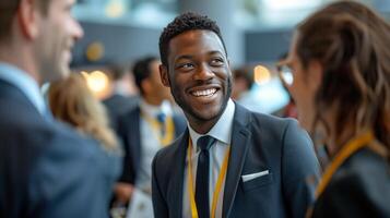 AI generated Effective Communication Among Diverse Business Professionals at Events photo