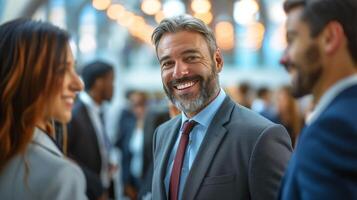 AI generated Effective Communication Among Diverse Business Professionals at Events photo