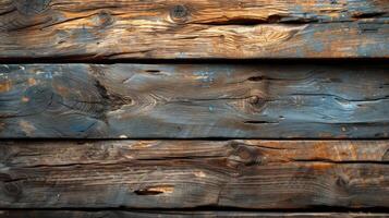 AI generated Old wooden background from boards photo