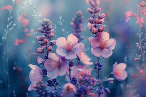 AI generated summer time beauty flowers photo