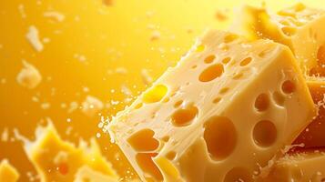 AI generated Abstract beautiful background for cheese store photo