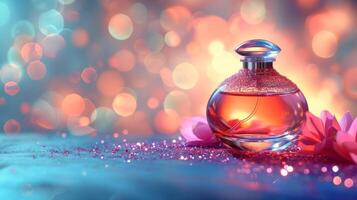 AI generated Abstract beautiful background for perfume store advertising photo