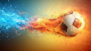 AI generated Abstract beautiful background for soccer championship advertising . photo