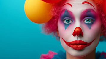 AI generated Beautiful photography for clown advertising. photo