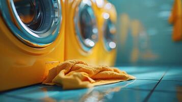 AI generated Beautiful photography for laundry advertising. photo