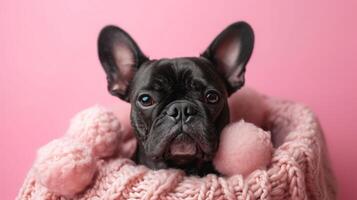 AI generated Beautiful photography for pets grooming advertising. photo