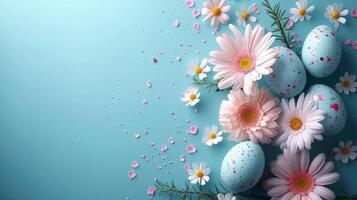 AI generated Beautiful poster for Easter advertising photo