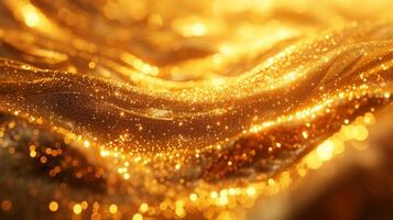 AI generated A lustrous golden sheen spreading like liquid gold, exuding opulence and grandeur.. photo