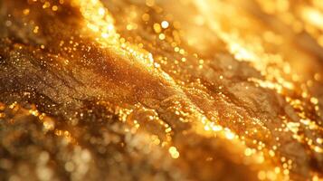 ai generado un lustroso dorado brillo extensión me gusta líquido oro, exudando opulencia y grandeza.. foto