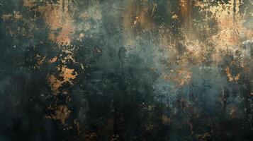 AI generated A moody, grunge composition with distressed textures and dark, brooding color palette. photo
