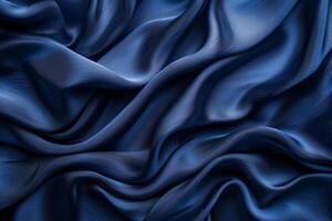 AI generated A sea of velvety indigo with silken ripples, invoking a sense of sumptuous tranquility. photo