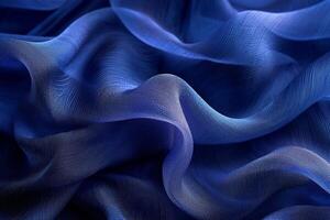 AI generated A sea of velvety indigo with silken ripples, invoking a sense of sumptuous tranquility. photo