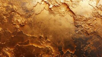 AI generated An opulent golden texture resembling molten metal, radiating warmth and luxury photo