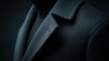 AI generated Close-up of minimalist couture, highlighting impeccable tailoring and understated glamour. photo