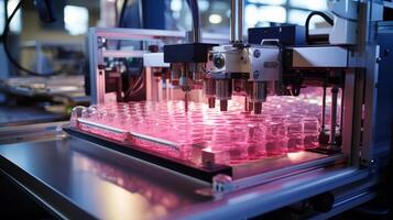 AI generated A cutting-edge bioprinting lab, creating 3D tissue models for regenerative medicine and transplants. photo