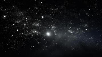 AI generated A minimalistic view of a distant star cluster, twinkling like diamonds in the cosmic void. photo