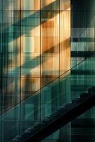 AI generated An abstract composition of intersecting diagonal lines creating a sense of movement photo