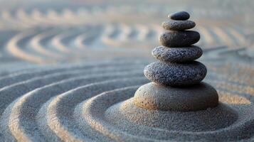 AI generated Mindful Meditation. Zen-like patterns encourage focused and mindful learning photo