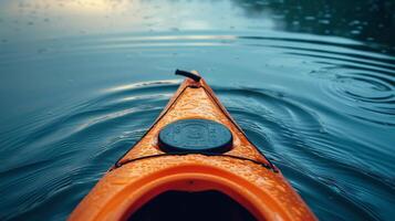 AI generated Kayaking Escapade. Rippling water patterns and kayak motifs reflect the excitement of kayaking adventures photo