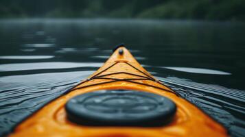 ai generado kayak escapada. ondulación agua patrones y kayac motivos reflejar el emoción de kayak aventuras foto