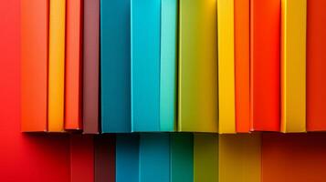 AI generated Scholarly Spectrum. An array of vibrant colors symbolizing diverse fields of study and knowledge photo