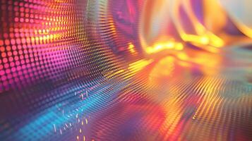 AI generated Iridescent holographic patterns against a clean, bright technological canvas photo