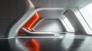 AI generated In a futuristic setting, it exudes charisma with its sleek design and confident demeanor photo