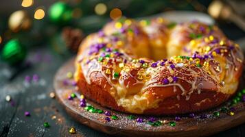 AI generated Delicious photographs featuring the iconic King Cake photo