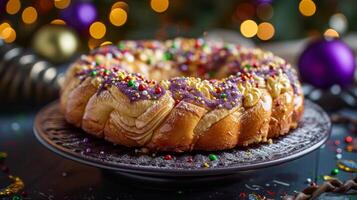 AI generated Delicious photographs featuring the iconic King Cake photo