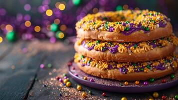 AI generated Delicious photographs featuring the iconic King Cake photo