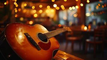 AI generated Contemporary restaurants offer live performances photo
