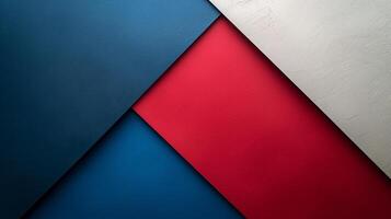 AI generated Clean lines and minimalist elements in red, white, and blue, photo