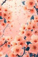 AI generated 8 march greeting poster with place for text photo