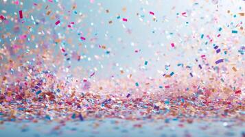 AI generated Simple yet enchanting backdrop adorned with dreamy confetti, photo