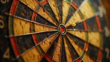 AI generated Clean composition featuring elements of dartboards, inspiring visions of skillful throws and competitive spirit photo