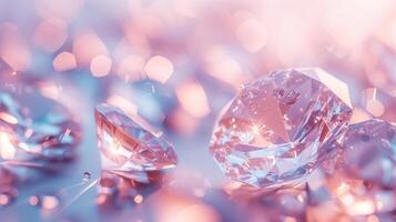 AI generated Calm and serene backdrop adorned with delicate diamond shapes photo