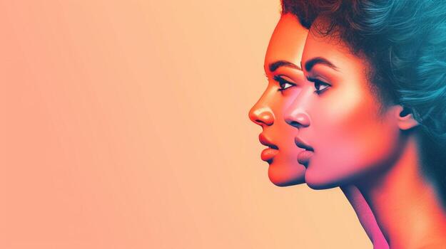 AI generated Minimalist composition celebrating the progress and equality of women across the globe photo