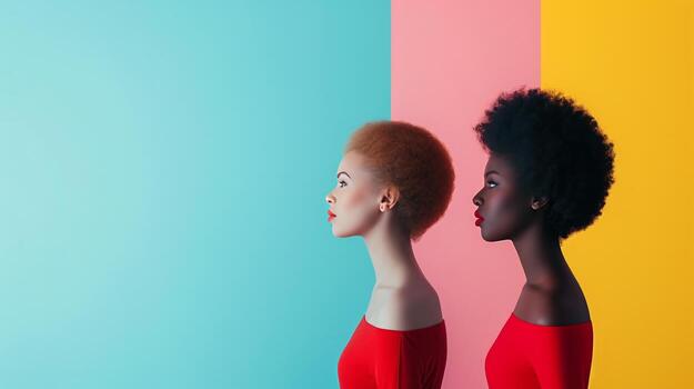 AI generated Minimalist composition celebrating the progress and equality of women across the globe photo